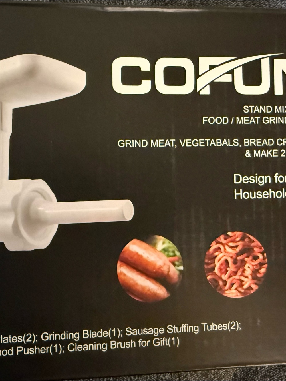 White Kitchen Aid Stand Mixer Meat Grinder Attachment - White